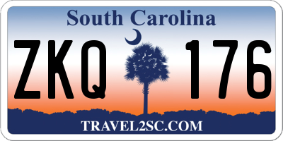 SC license plate ZKQ176