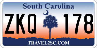 SC license plate ZKQ178