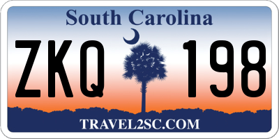 SC license plate ZKQ198