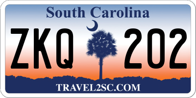 SC license plate ZKQ202