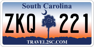 SC license plate ZKQ221