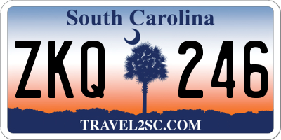 SC license plate ZKQ246