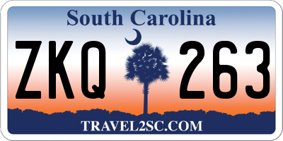 SC license plate ZKQ263