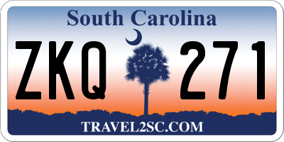 SC license plate ZKQ271