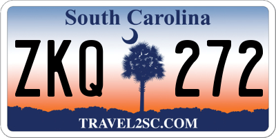SC license plate ZKQ272