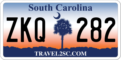 SC license plate ZKQ282