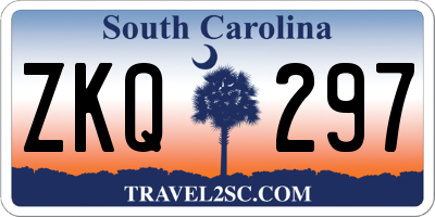 SC license plate ZKQ297