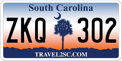 SC license plate ZKQ302
