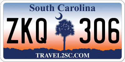 SC license plate ZKQ306