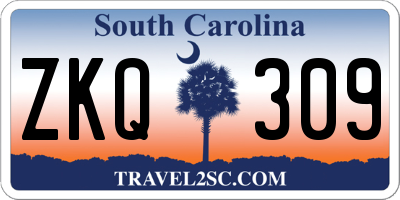 SC license plate ZKQ309