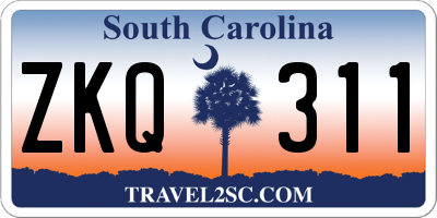 SC license plate ZKQ311