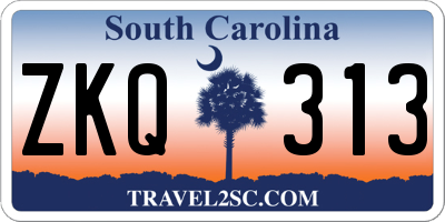 SC license plate ZKQ313