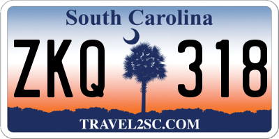 SC license plate ZKQ318
