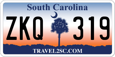 SC license plate ZKQ319