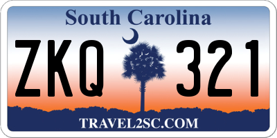 SC license plate ZKQ321