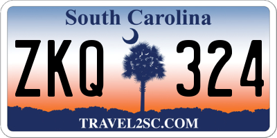SC license plate ZKQ324