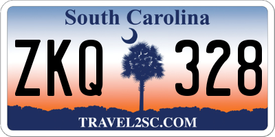 SC license plate ZKQ328