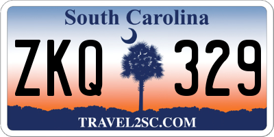 SC license plate ZKQ329
