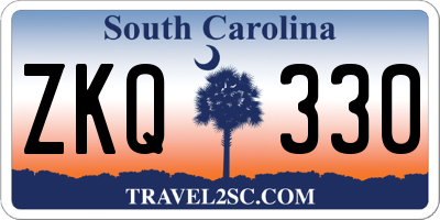 SC license plate ZKQ330