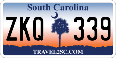 SC license plate ZKQ339