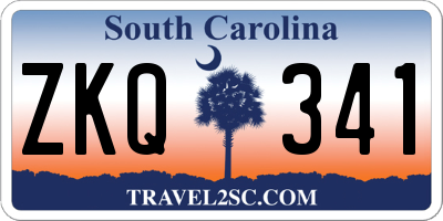 SC license plate ZKQ341
