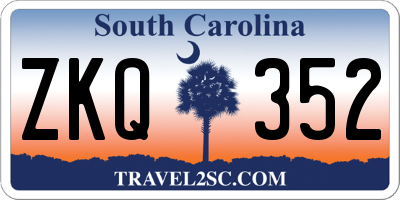 SC license plate ZKQ352
