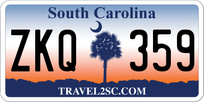 SC license plate ZKQ359