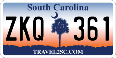 SC license plate ZKQ361