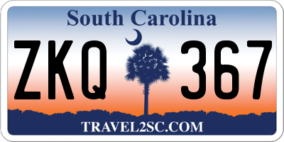 SC license plate ZKQ367