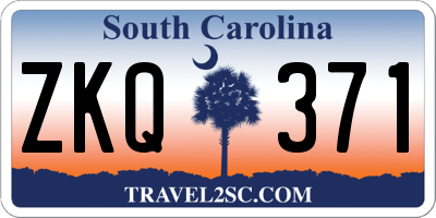 SC license plate ZKQ371
