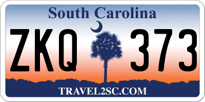 SC license plate ZKQ373