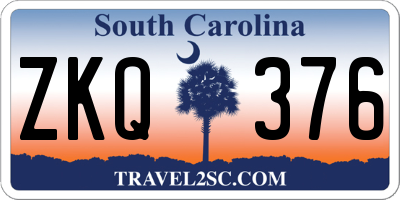 SC license plate ZKQ376