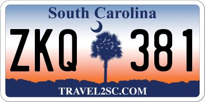 SC license plate ZKQ381