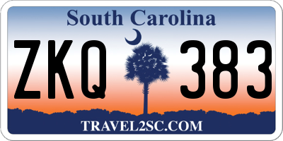 SC license plate ZKQ383
