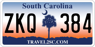 SC license plate ZKQ384