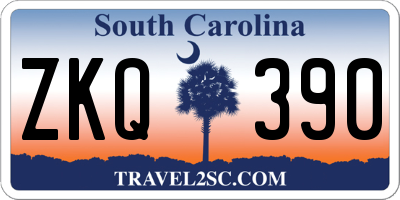 SC license plate ZKQ390