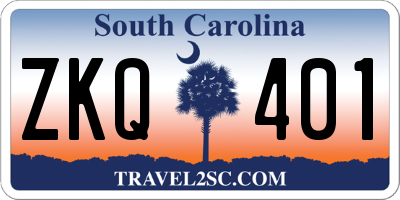 SC license plate ZKQ401