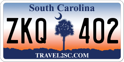 SC license plate ZKQ402