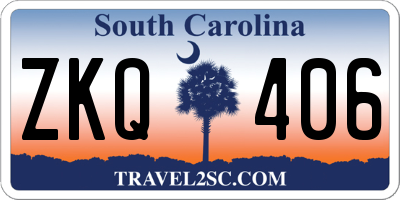 SC license plate ZKQ406