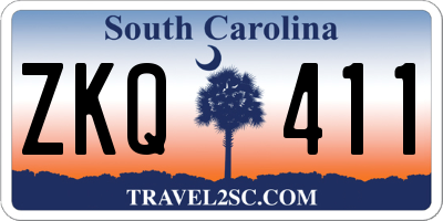 SC license plate ZKQ411
