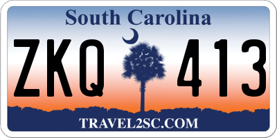 SC license plate ZKQ413