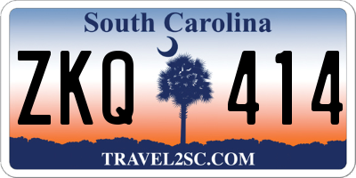 SC license plate ZKQ414