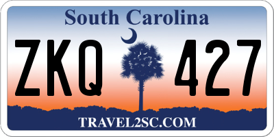 SC license plate ZKQ427