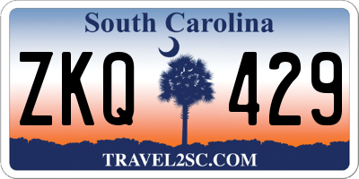 SC license plate ZKQ429