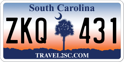 SC license plate ZKQ431