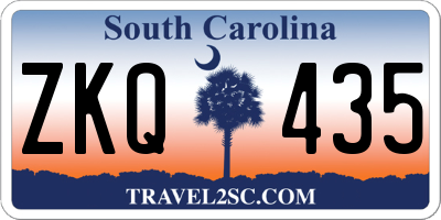 SC license plate ZKQ435