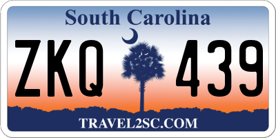 SC license plate ZKQ439