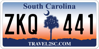 SC license plate ZKQ441