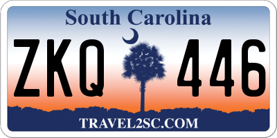 SC license plate ZKQ446