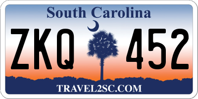SC license plate ZKQ452